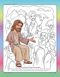 Document preview: Jesus Coloring Page - the Parable of the Lost Sheep