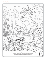 Document preview: Bible Quote Coloring Page - Planet Earth