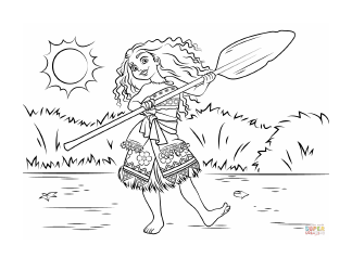 Document preview: Moana Coloring Page