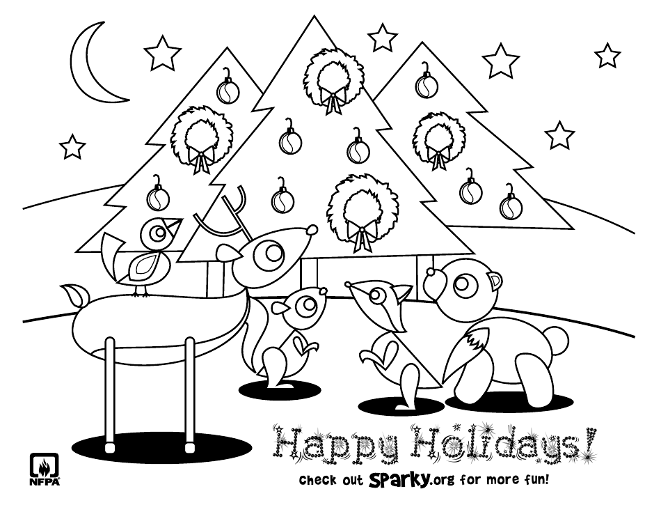 A festive coloring sheet to celebrate the holidays