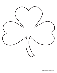 Document preview: Shamrock Coloring Page