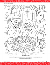 Document preview: Jesus Christ's Birth Coloring Page