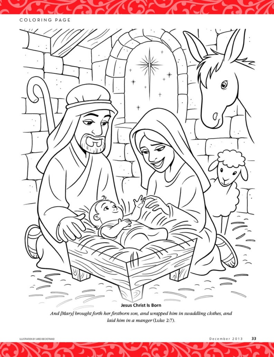 Jesus Christ's Birth Coloring Page Download Printable PDF | Templateroller