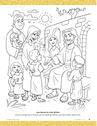 Document preview: Jesus' Blessing Coloring Page