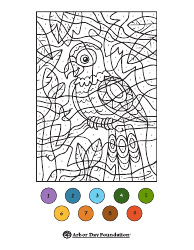 Document preview: Color by Number Coloring Page - Parrot