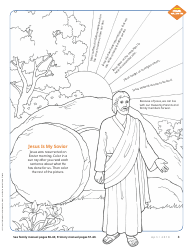 Document preview: Jesus Is My Savior Coloring Page