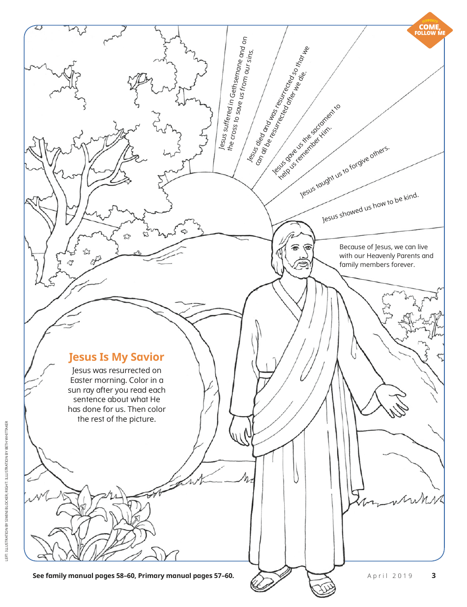 Jesus Is My Savior Coloring Page preview