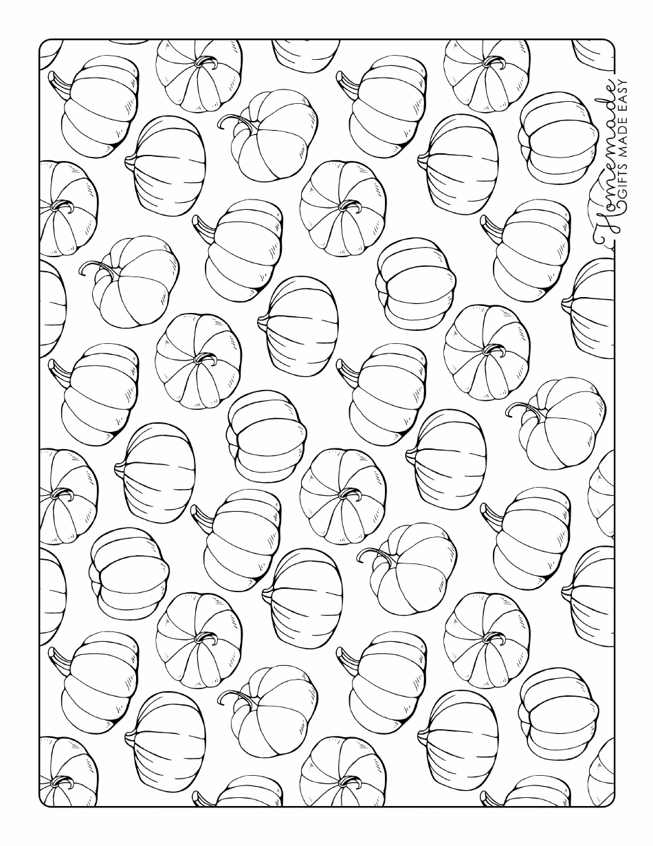 Pumpkin Pattern Coloring Sheet