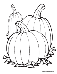 Document preview: Pumpkins Coloring Sheet