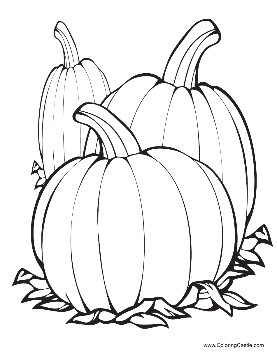 Pumpkins Coloring Sheet Download Printable PDF Templateroller