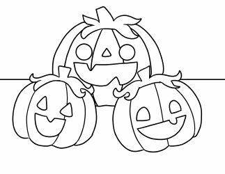 Document preview: Halloween Pumpkins Coloring Sheet
