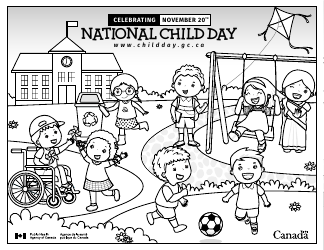 Document preview: Kids Coloring Pages - National Child Day in Canada