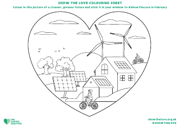 Document preview: Environment Love Colouring Sheet