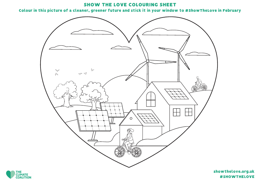 Environment Love Colouring Sheet