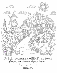 Document preview: Psalm Quote Coloring Sheet