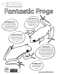 Document preview: Educational Coloring Sheet - Fantastic Frogs