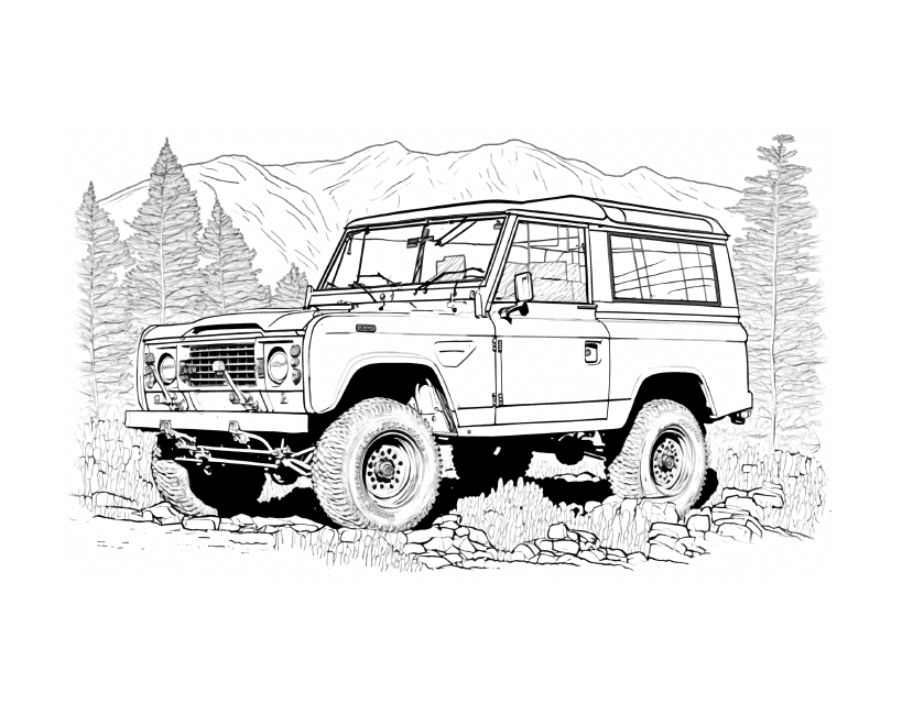 Jeep Coloring Page image preview