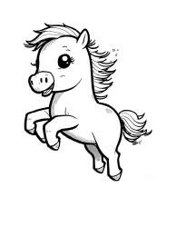 Document preview: Little Pony Coloring Page