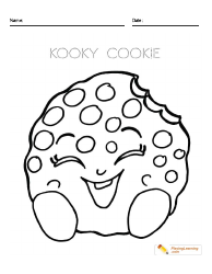 Document preview: Kooky Cookie Coloring Page