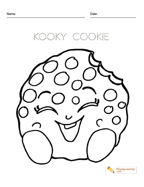Kooky Cookie Coloring Page - Fun and Engaging Printable Coloring Sheet