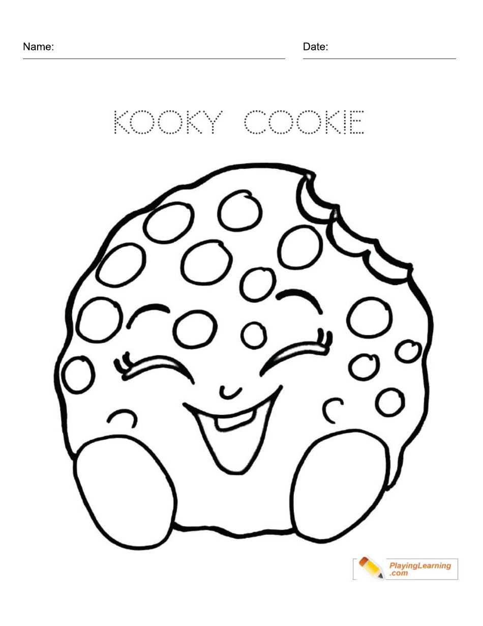 Kooky Cookie Coloring Page - Fun and Engaging Printable Coloring Sheet