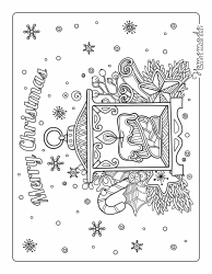 Document preview: Merry Christmas Coloring Page