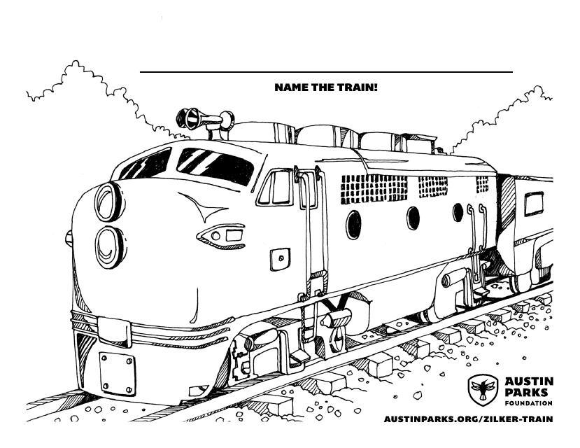 Name the Train Coloring Page