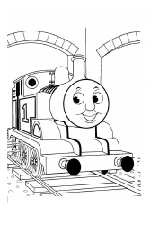 Document preview: Thomas the Tank Engine Coloring Page