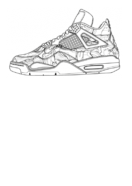 Sneaker Coloring Page Preview