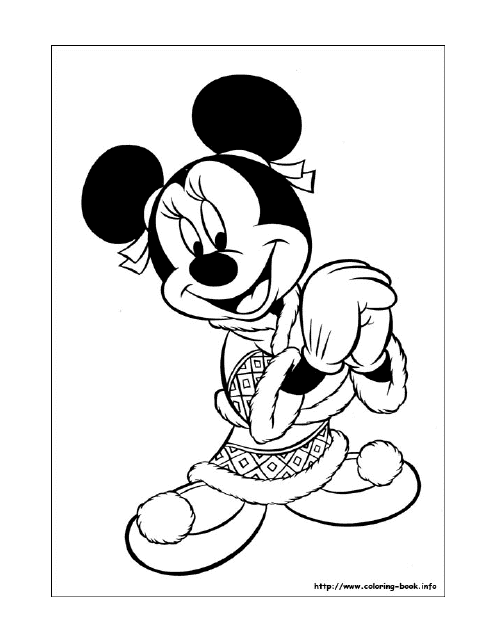 Minnie Mouse Disney Coloring Page