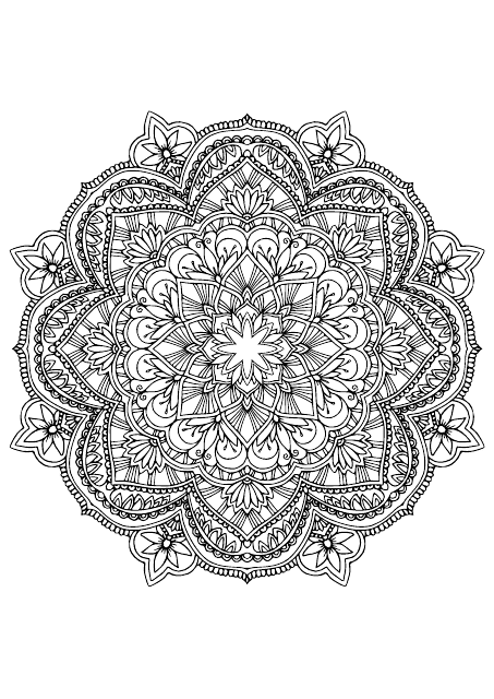 Flower Ornament Coloring Page