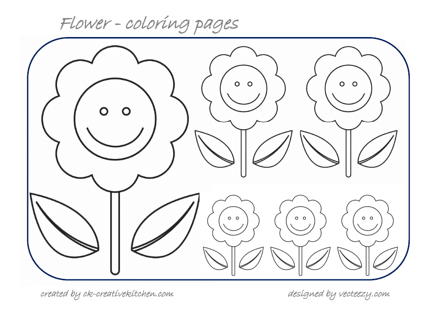 Flower Coloring Page - Sunflower