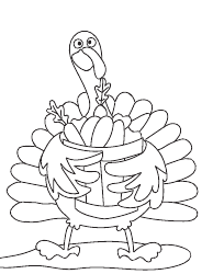 Document preview: Thanksgiving Turkey Coloring Sheet