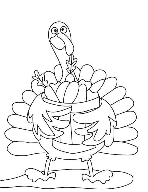 Thanksgiving turkey coloring sheet – Fun and Free Printable Coloring Page
