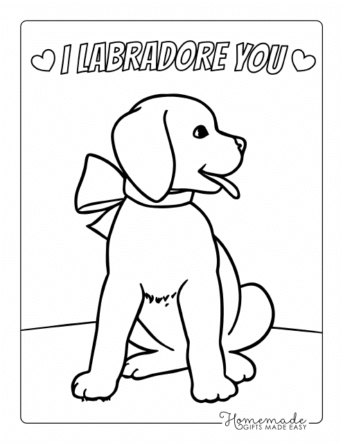 Labrador Coloring Sheet Preview
