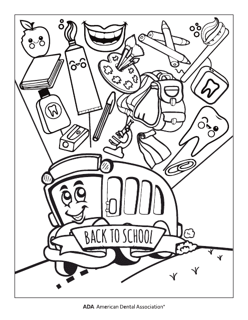 Educational Coloring Pages - Dental Health