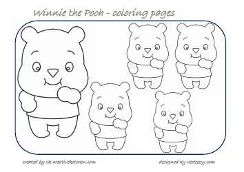 Document preview: Winnie the Pooh Coloring Page