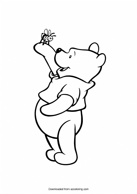 Winnie the Pooh Coloring Sheet Preview