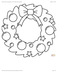 Document preview: Advent Wreath Coloring Page