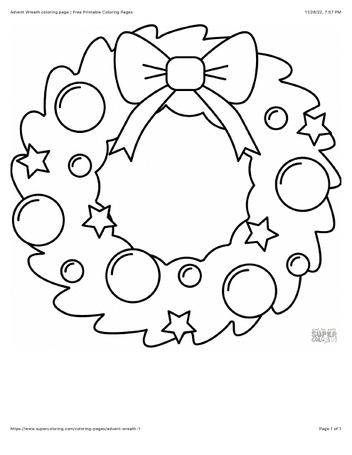 Advent Wreath Coloring Page