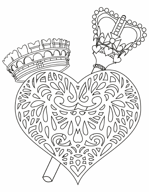 Royal Regalia Coloring Page - A Captivating Illustration to Color