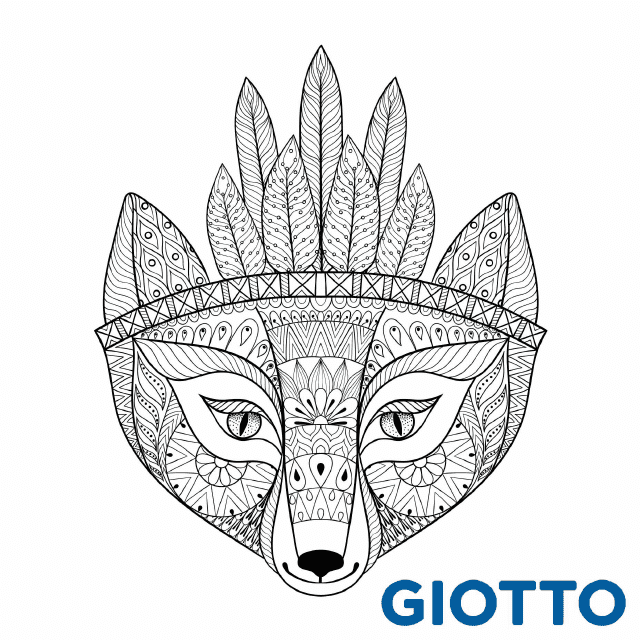 Wild Fox Mask Coloring Sheet - An Exciting printable mask coloring sheet with a wild and magnificent fox design.