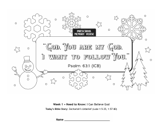 Document preview: Psalm Quote Coloring Card
