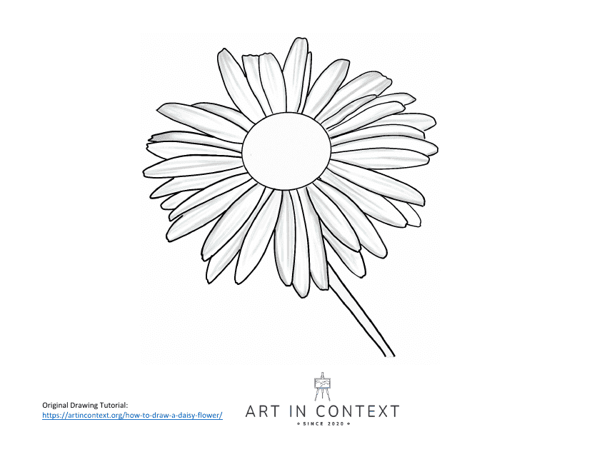 Flower Coloring Page - Daisy Flower
