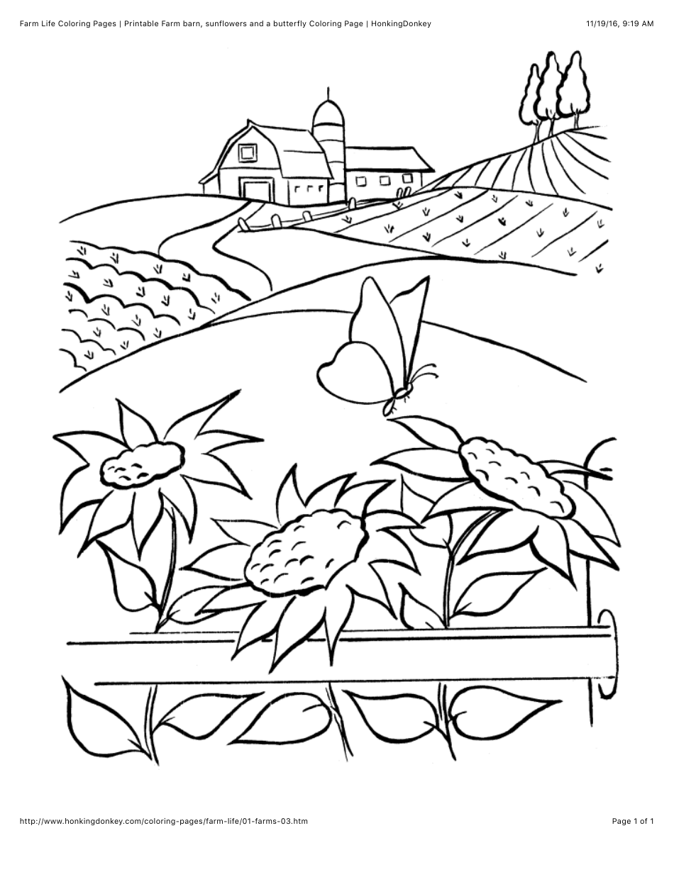 Farm animals coloring page for kids - Templateroller.com