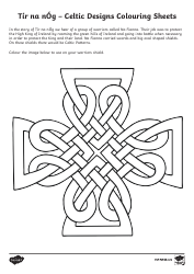 Document preview: Celtic Designs Coloring Sheet