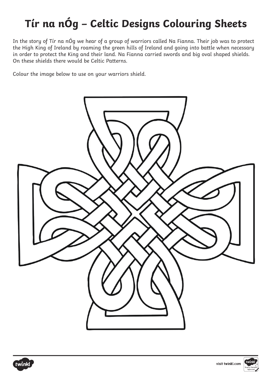 Celtic Designs Coloring Sheet Download Printable PDF | Templateroller