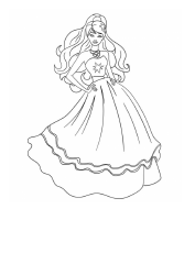 Document preview: Princess Star Coloring Page