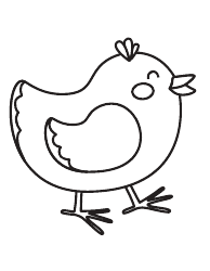 Document preview: Baby Chick Coloring Page