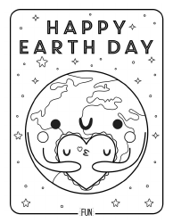 Document preview: Earth Day Coloring Page